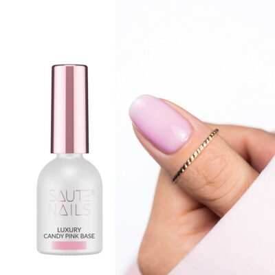 Gelinio lako bazė Saute Nails Luxury Candy Pink Base 8ml.