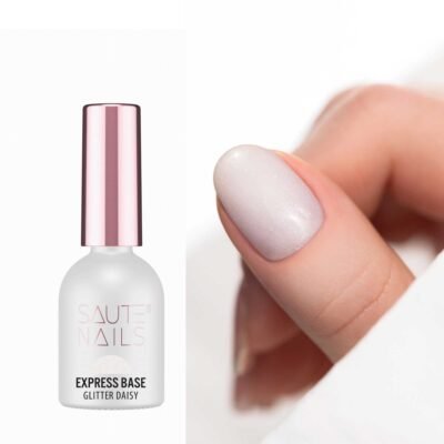 Gelinio lako bazė Saute Nails Express Base Glitter Daisy 8ml.