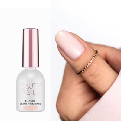 Gelinio lako bazė Saute Nails Luxury Light Pink Base 8ml.
