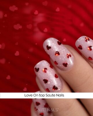 Viršutinis gelinio lako sluoksnis be lipnumo Saute Nails Love On Top 8ml.