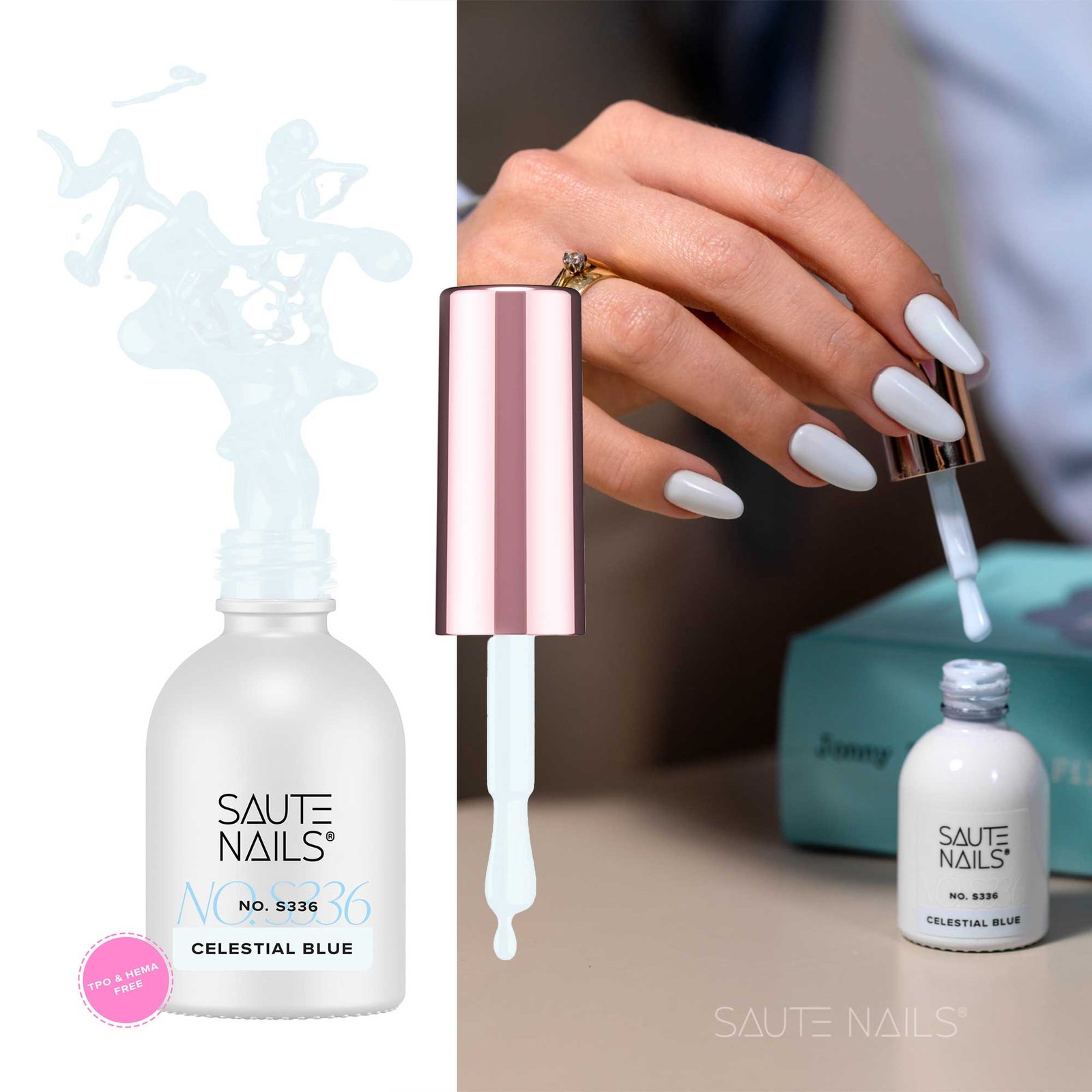 Gelinis lakas Saute Nails - S336 Celestial Blue