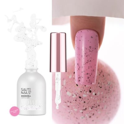 Viršutinis gelinio lako sluoksnis be lipnumo Saute Nails Eggshell 8ml.