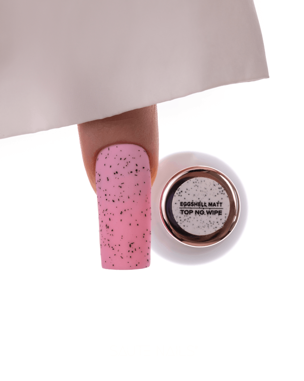 Matinis viršutinis gelinio lako sluoksnis be lipnumo Saute Nails Eggshell 8ml. - Image 2