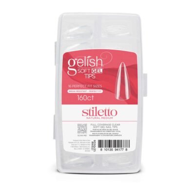 Nutirpinami minkštojo gelio tipsai Gelish 160vnt. Medium Stiletto
