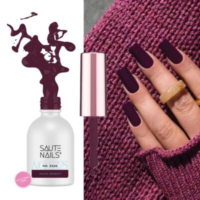 Gelinis lakas Saute Nails 8ml - S325 Noir Berry