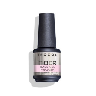 Inocos Fiber gelinio lako bazė 15ml. Milky Pink