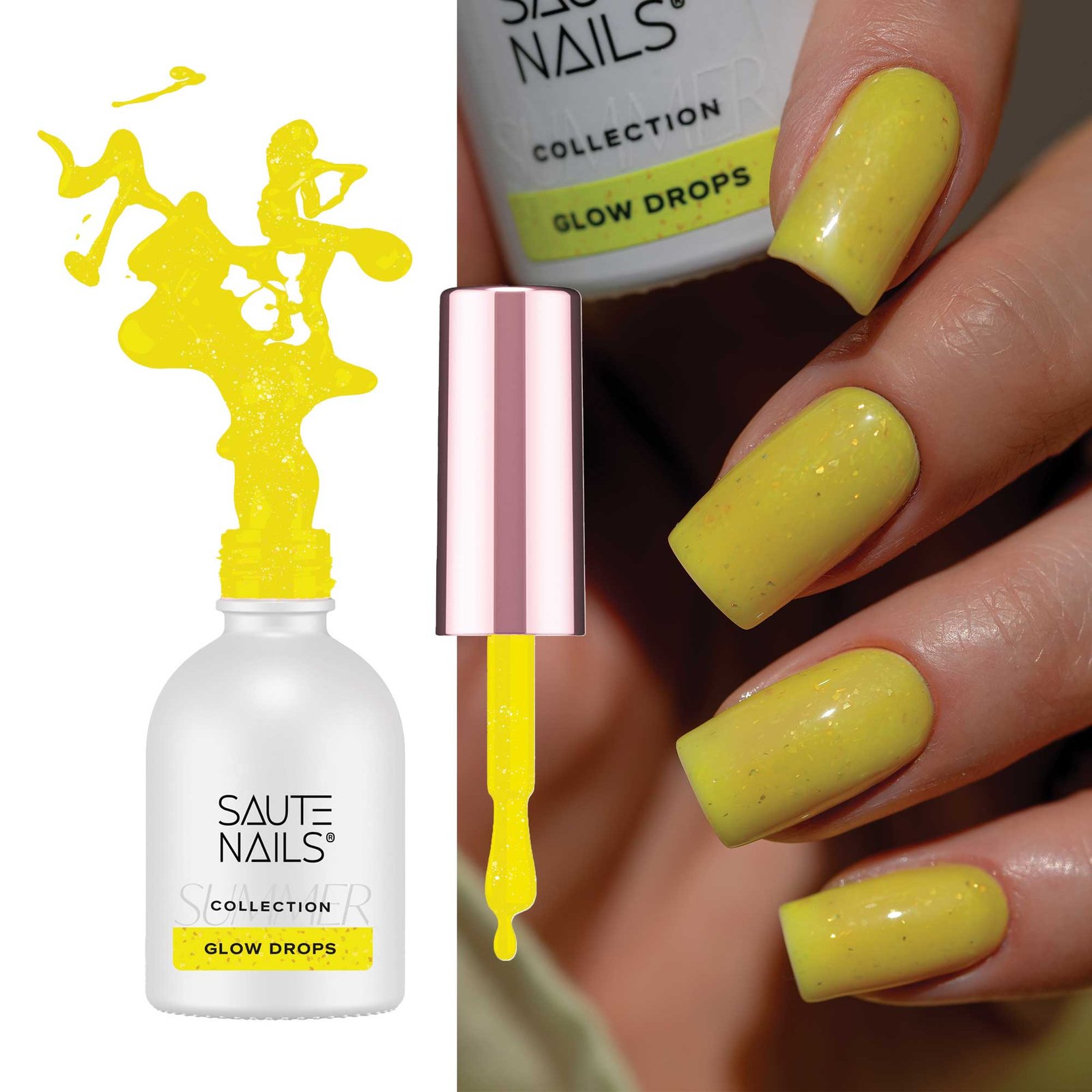 Gelinis lakas Saute Nails 8ml - Glow Drops