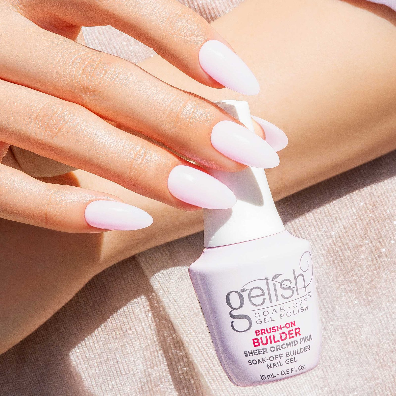 Lakuojamas Statybinis Gelis Gelish Brush-on Builder 15ml. Sheer Orchid Pink - Image 2
