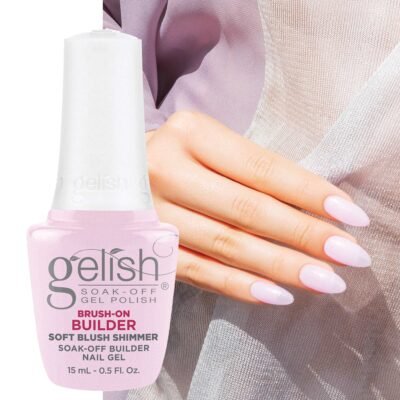 Lakuojamas Statybinis Gelis Gelish Brush-on Builder 15ml. Soft Blush Shimmer