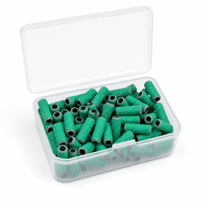Šlifavimo būgneliai dirbtinei nagų medžiagai 3 mm, 150 grit – 100 vnt.