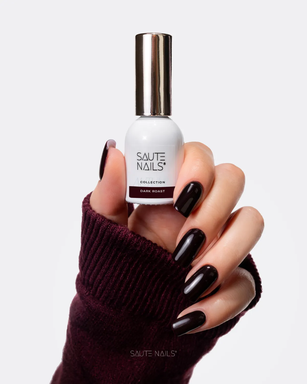 Gelinis lakas Saute Nails 8ml - Dark Roast - Image 3