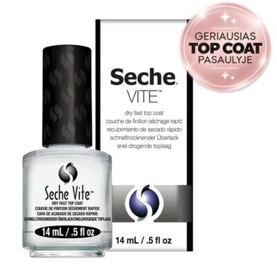 Seche Vite – itin greitai džiūstantis blizgus Top Coat nagų lakui 14 ml